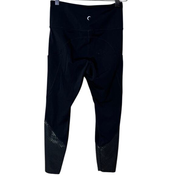 ZYIA Active Women’s Sz 4 Black Leggings Pockets Shiny Dots Ankle - Picture 6 of 6